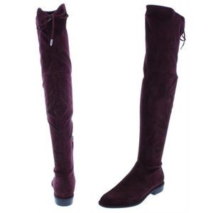 NEW Marc Fisher Dark Red Over-The-Knee Boots 5.5M